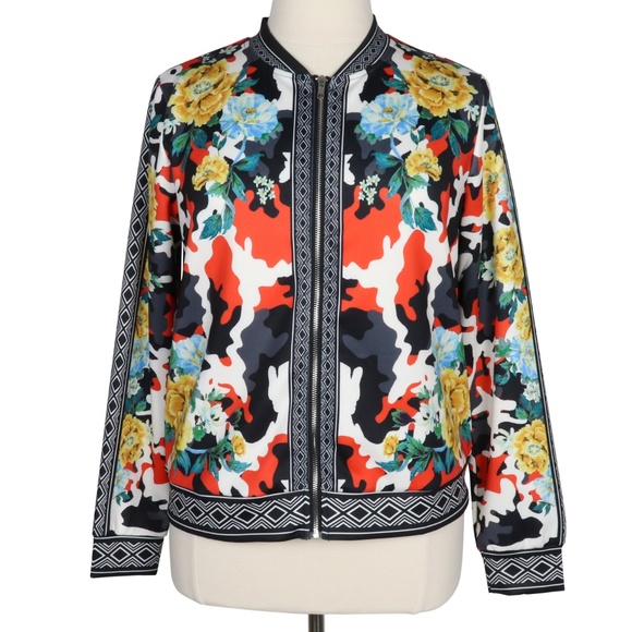 Camo Florals 2X Track Suit Jacket & Leggings Set - Picture 2 of 8